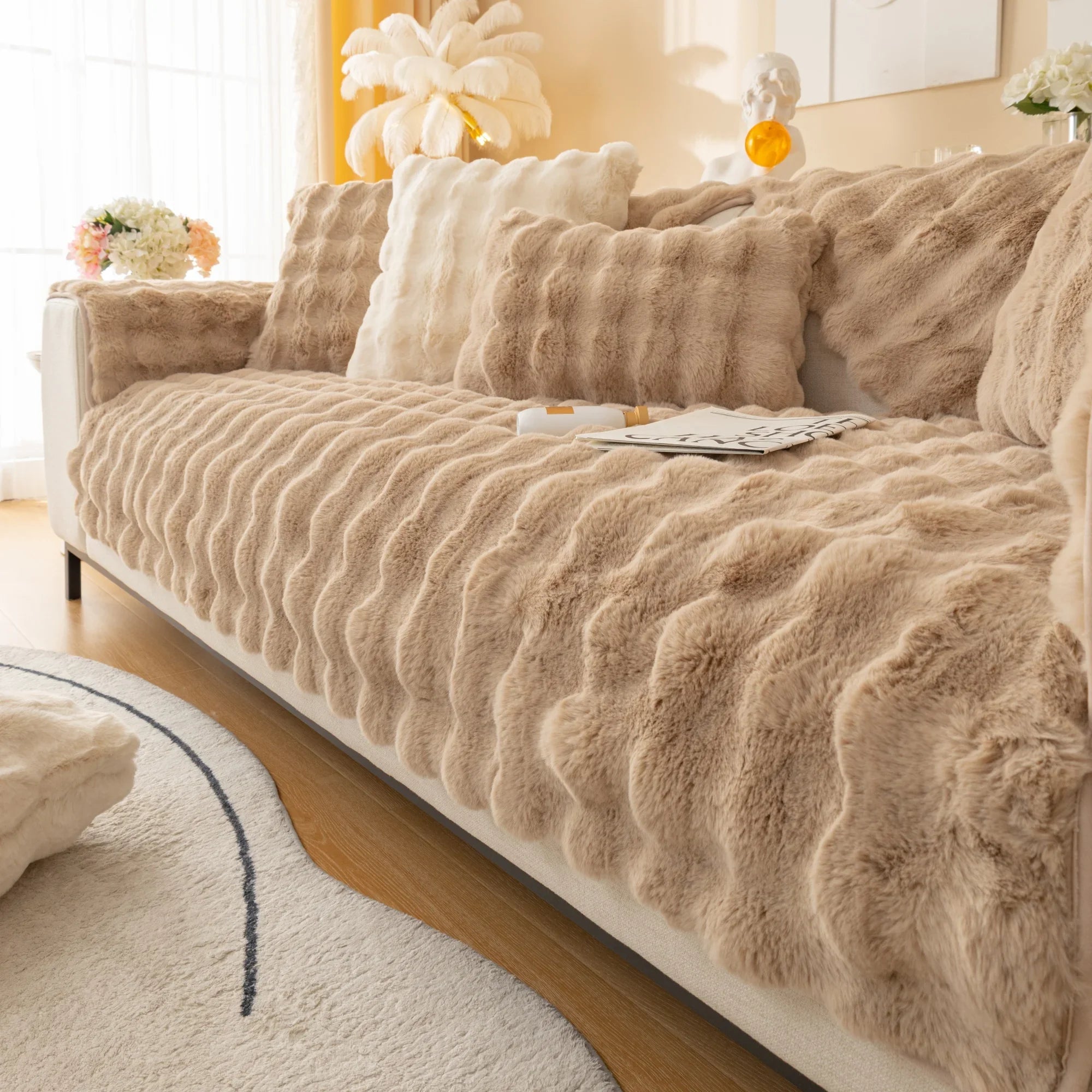 Velvet Couch Cover – Soft, Stylish, and Cat & Dog Proof Couch Throw Cover